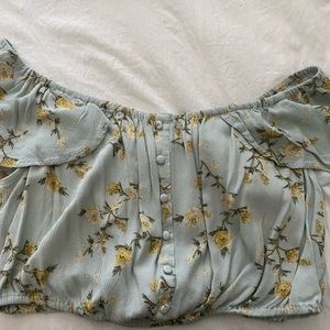 Teal off the shoulder top women’s